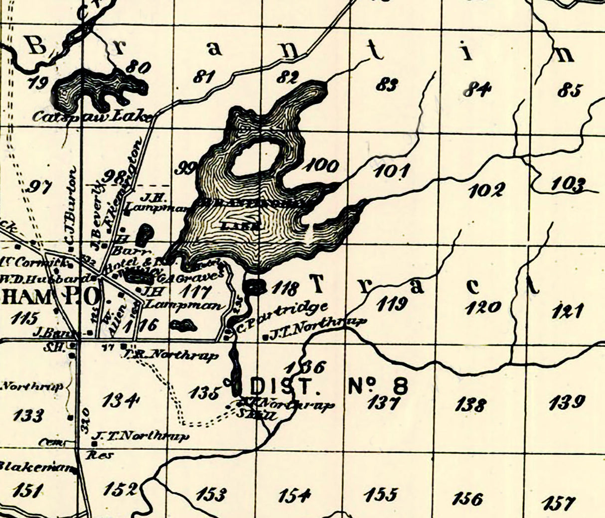 1875 Map of Greig Township Lewis County New York