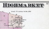 1875 Map of Highmarket Township Lewis County New York
