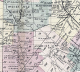 1875 Map of Martinsburgh Township Lewis County New York