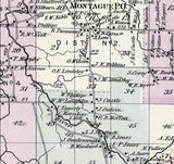 1875 Map of Montague Township Lewis County New York