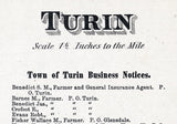 1875 Map of Turin Township Lewis County New York