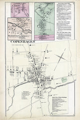 1875 Town Map of Copenhagen Lewis County New York