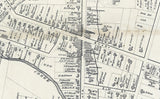 1875 Town Map of Lowville Lewis County New York