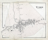 1875 Town Map of Turin Lewis County New York