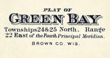 1889 Map of Green Bay Township Brown County Wisconsin