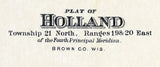 1889 Map of Holland Township Brown County Wisconsin