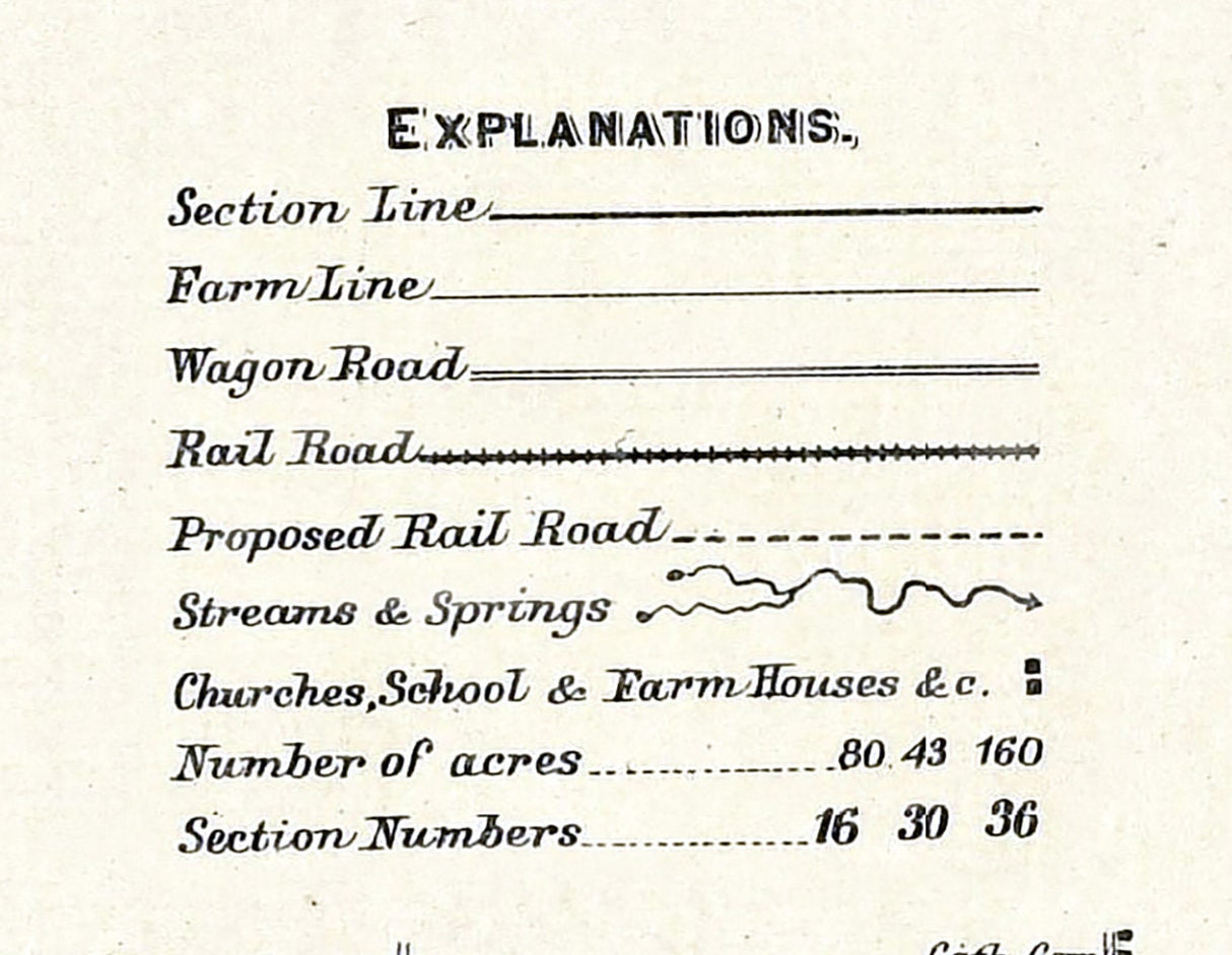 1889 Map of Holland Township Brown County Wisconsin