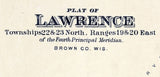 1889 Map of Lawrence Township Brown County Wisconsin