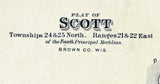 1889 Map of Scott Township Brown County Wisconsin