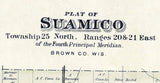 1889 Map of Suamico Township Brown County Wisconsin