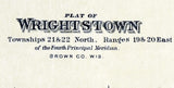 1889 Map of Wrightstown Township Brown County Wisconsin