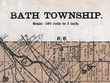 1896 Map of Bath Township Greene County Ohio