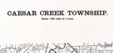 1896 Map of Caesar Creek Township Greene County Ohio