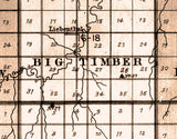 1901 Map of Rush County Kansas