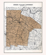 1896 Map of Spring Valley Township Greene County Ohio