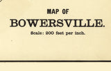1896 Town Map of Bowersville Greene County Ohio
