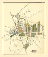 1896 Town Map of Cedarville Greene County Ohio