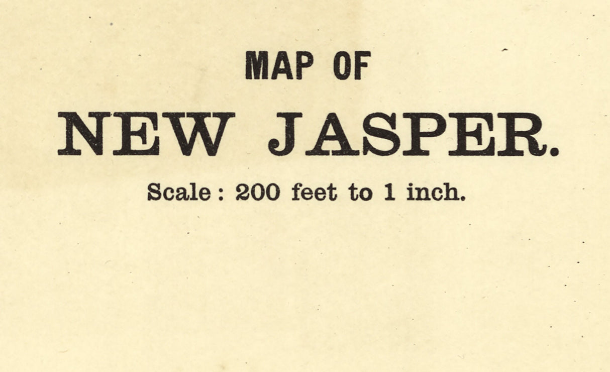 1896 Town Map of New Jasper Greene County Ohio