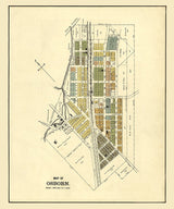 1896 Town Map of Osborn Greene County Ohio