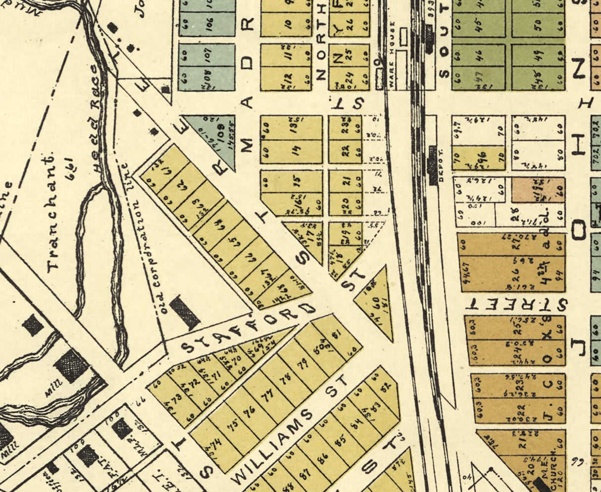 1896 Town Map of Osborn Greene County Ohio