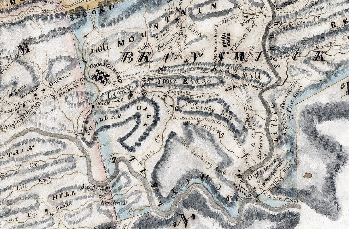 1817 Map of Schuylkill County Pennsylvania