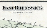 1875 Map of East Brunswick Township Schuylkill County Pennsylvania