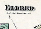 1875 Map of Eldred Township Schuylkill County Pennsylvania