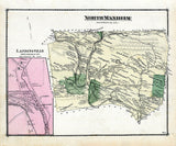 1875 Map of North Manheim Township Schuylkill County Pennsylvania