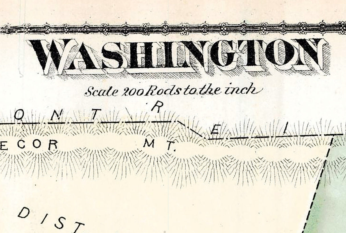 1875 Map of Washington Township Schuylkill County Pennsylvania