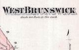 1875 Map of West Brunswick Township Schuylkill County Pennsylvania
