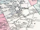 1875 Map of West Penn Township Schuylkill County Pennsylvania