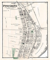 1875 Town Map of Pine Grove Schuylkill County Pennsylvania