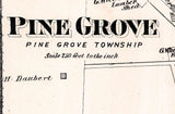 1875 Town Map of Pine Grove Schuylkill County Pennsylvania