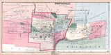 1875 Town Map of Pottsville Schuylkill County Pennsylvania