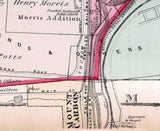 1875 Town Map of Pottsville Schuylkill County Pennsylvania