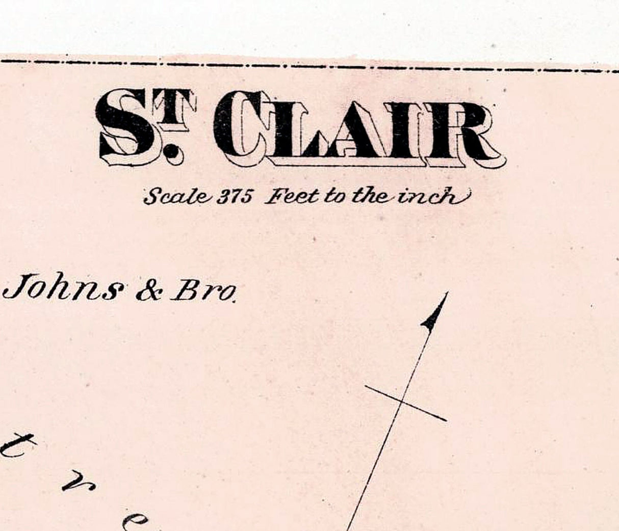1875 Town Map of St Clair Schuylkill County Pennsylvania