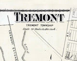 1875 Town Map of Tremont Schuylkill County Pennsylvania