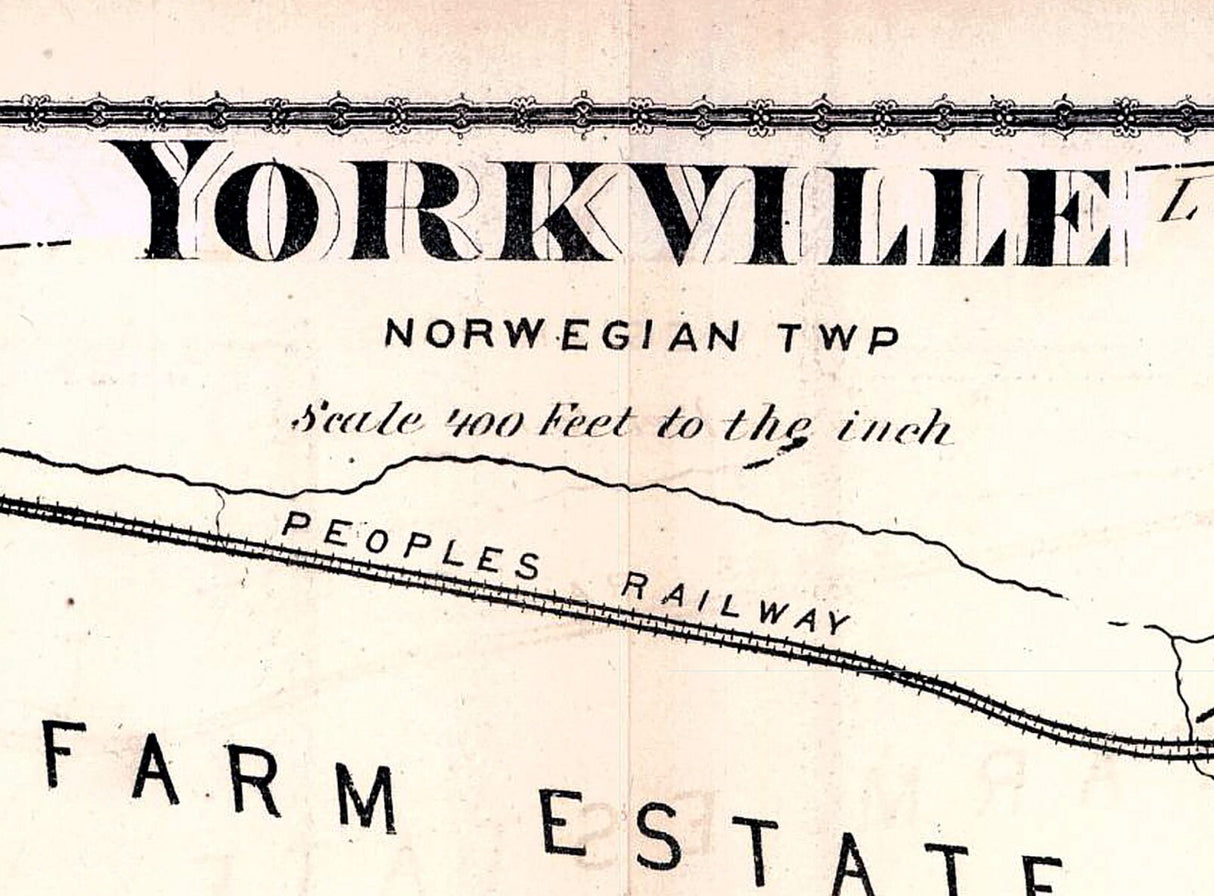 1875 Town Map of Yorkville Schuylkill County Pennsylvania