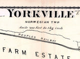 1875 Town Map of Yorkville Schuylkill County Pennsylvania