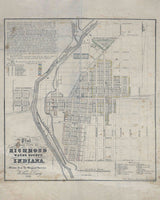 1840 Map of Richmond Wayne County Indiana