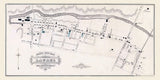 1877 Town Map of Laurel Prince George County Maryland