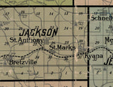 1898 Map of Dubois County Indiana