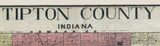 1903 Farm Line Map of Tipton County Indiana