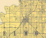 1905 Farm Line Map of Daviess County Indiana