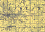 1905 Farm Line Map of Daviess County Indiana