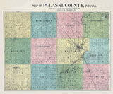 1911 Farm Line Map of Pulaski County Indiana