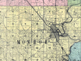 1911 Farm Line Map of Pulaski County Indiana