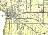 1914 Farm Line Map of Fountain County Indiana