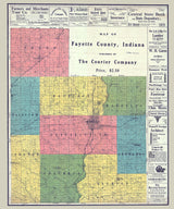 1917 Farm Line Map of Fayette County Indiana