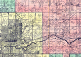 1917 Farm Line Map of Howard County Indiana